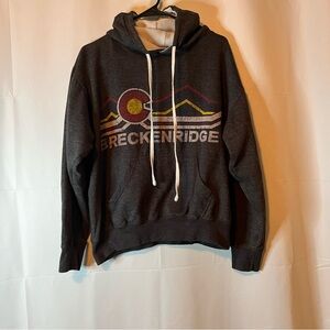 Breckenridge Charcoal Hoodie with Mountain Design